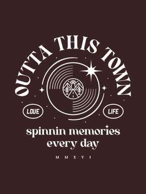 Image of Spinnin Memories Everyday T-Shirt  | Oxblood Black 🌀