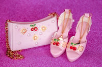 Image 1 of CHERRY Glamour Set - Custom High Heels and chic handbag for Minifee