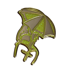 Umbrella Girl Gold on Gold Pin (Limit: 100)