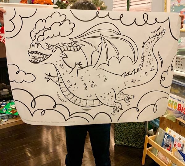 Image of One Big Dragon Giant Coloring Sheet!