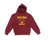 the college dropout pullover hoodie burgundy colorway 