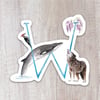 Letter W Sticker