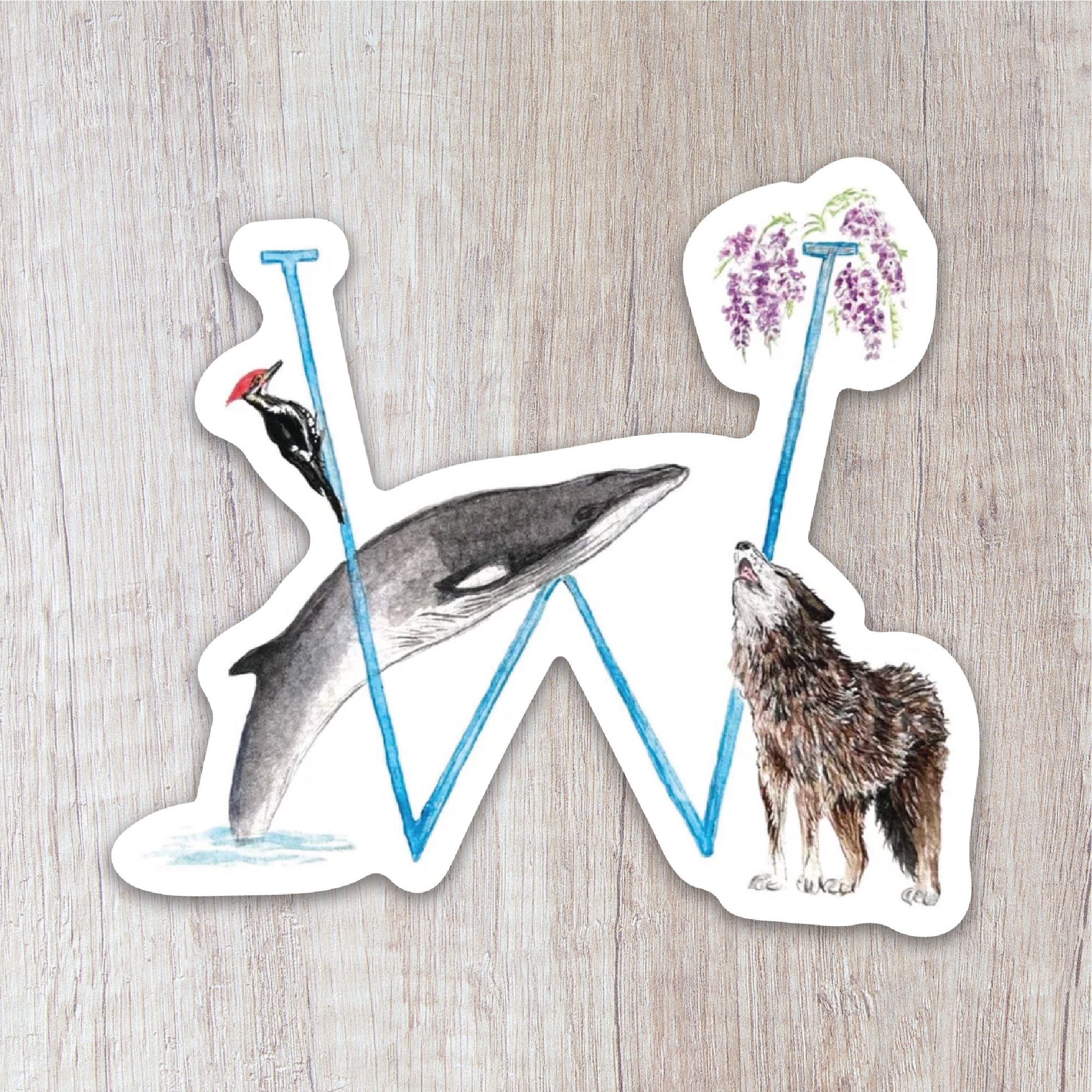 Letter W Sticker | Brush & Bark