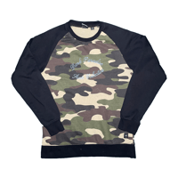 Image 2 of (1of1) Cursive Logo Crewneck (Camo)