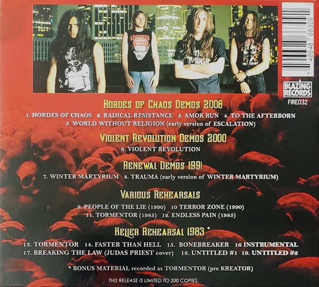 KREATOR - SKETCHES OF VIOLENCE - VOLUME 1 (DEMOS & REHEARSALS - 1983 TO 2008)