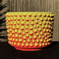 Image 1 of Red/Yellow Dotted Planter