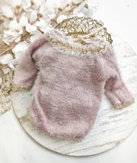 Image 2 of Newborn set for photoshoot | bunny | dusty pink | girls photo props