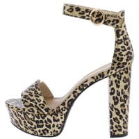 Image 1 of GOLD LEOPARD WOMAN’S HEELS