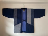 Image 2 of Hanten Jacket- Stripe and Pocket/ Indigo