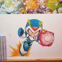 ORIGINAL ART MEGA MAN SIGNED