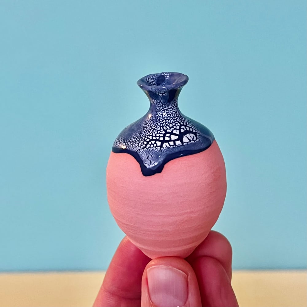 Image of Purple/Orange mini vase