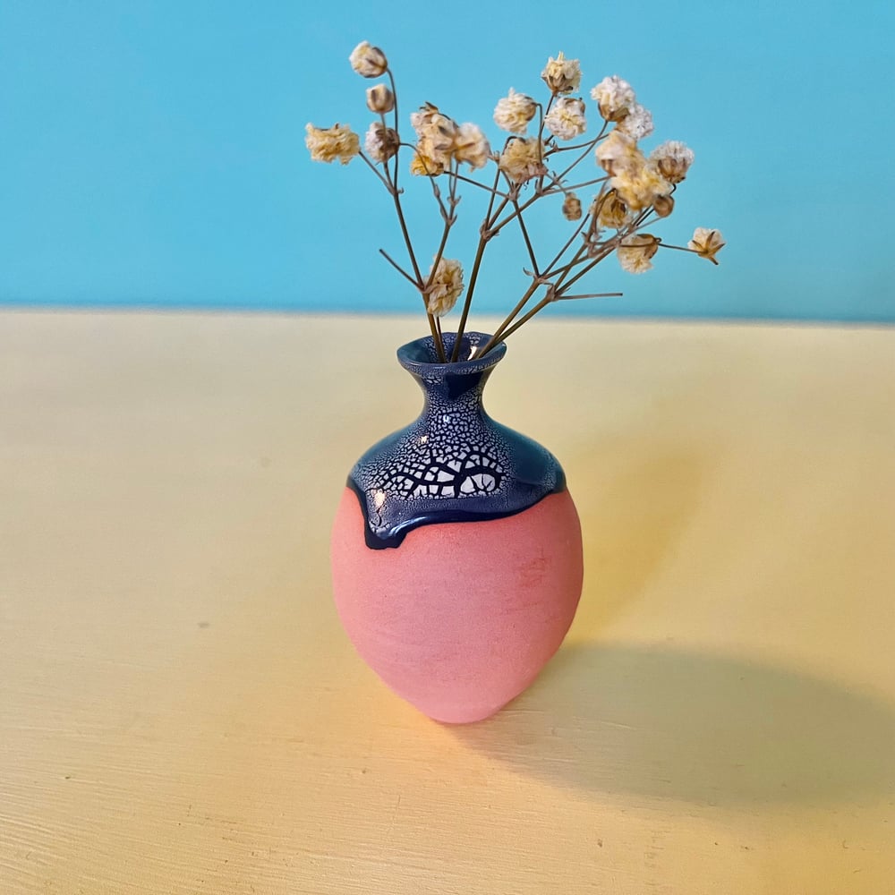 Image of Purple/Orange mini vase