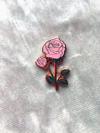 Image 4 of *NEW* Rose Gold and Pink Rose Enamel Pin