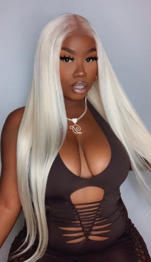 Image of Platinum Blonde 5x5 Closure Wig in 26”