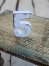 Handmade wooden tiny number #5 cake topper 10cm