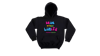 HIGHWAY HUSTLIN BLACK HOODIE "COTTONCANDY"