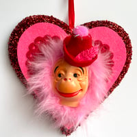 Image 1 of Vince Tiny Hat Monkey Wreath 