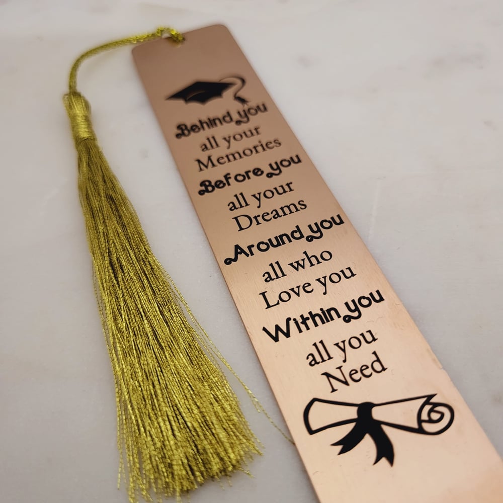 Image of Behind you all your memories, Before you all your Dreams Inspiring Bookmark - RoseGold Tone