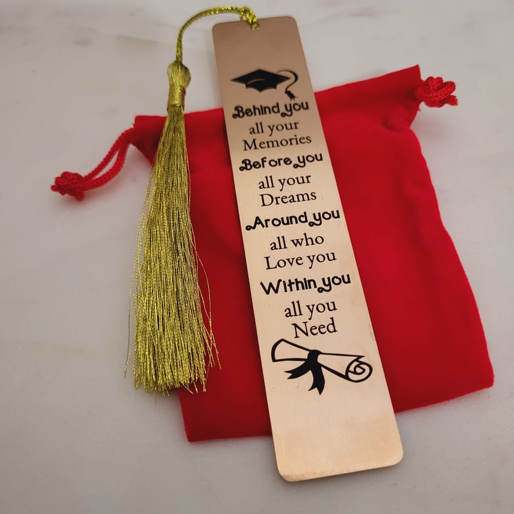 Image of Behind you all your memories, Before you all your Dreams Inspiring Bookmark - RoseGold Tone
