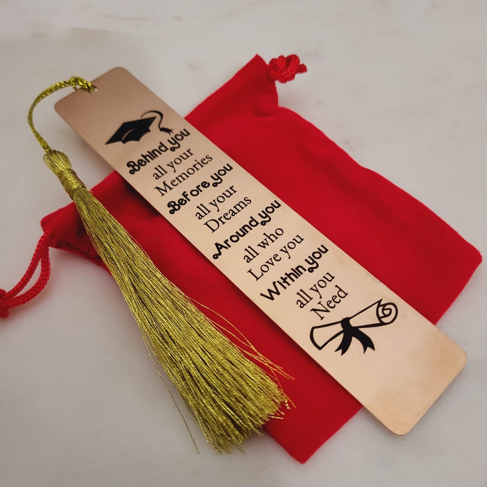 Image of Behind you all your memories, Before you all your Dreams Inspiring Bookmark - RoseGold Tone