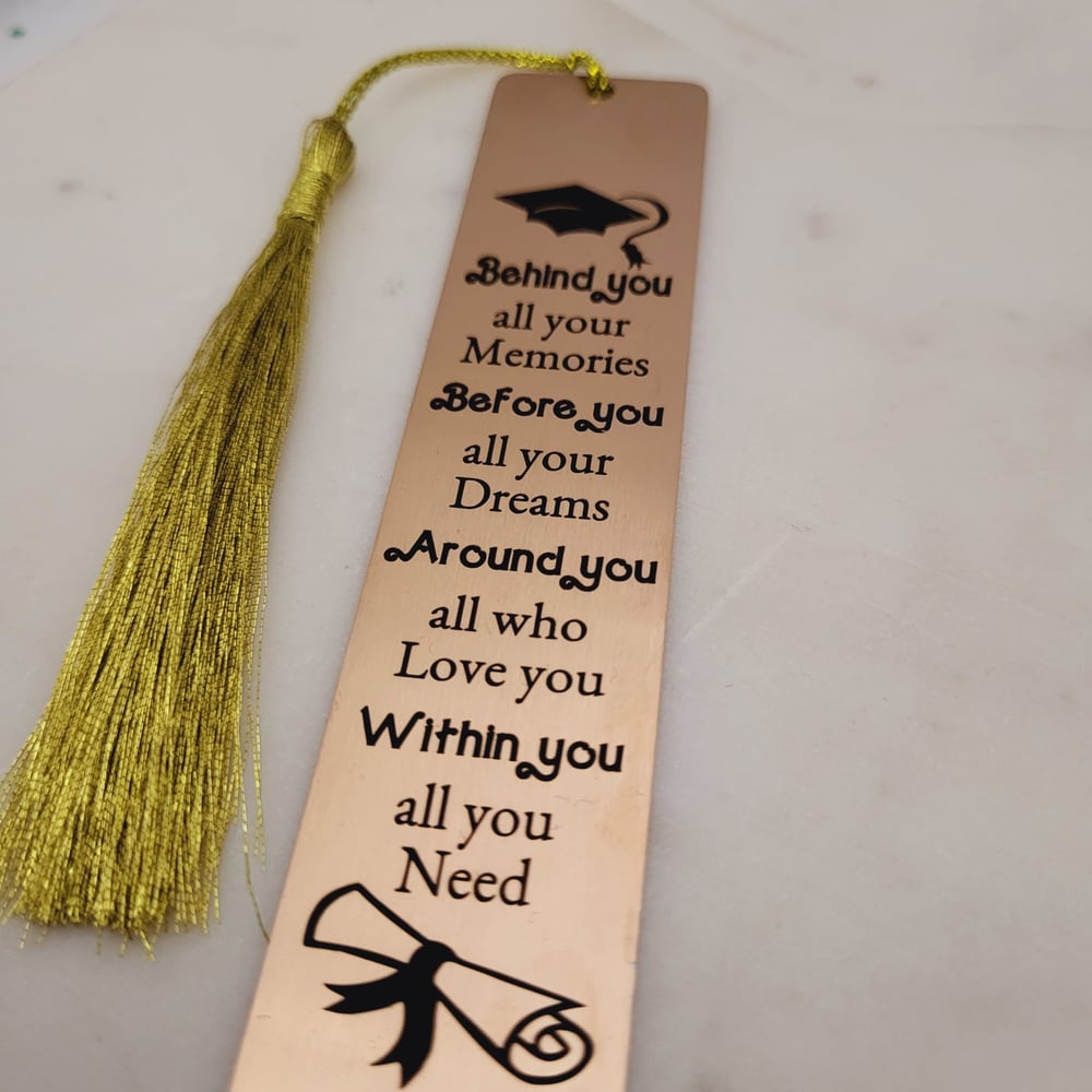 Image of Behind you all your memories, Before you all your Dreams Inspiring Bookmark - RoseGold Tone