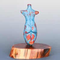 Image 3 of XL. Petite Water & Fire Goddess - Flamework Glass Sculpture