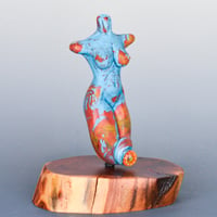Image 5 of XL. Petite Water & Fire Goddess - Flamework Glass Sculpture