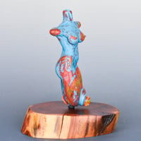 Image 4 of XL. Petite Water & Fire Goddess - Flamework Glass Sculpture
