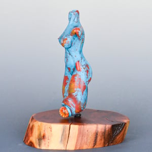 Image of XL. Petite Water & Fire Goddess - Flamework Glass Sculpture