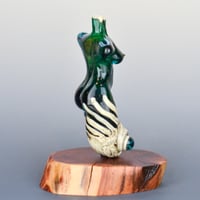 Image 3 of XXXL. Curvy Dark Teal Goddess - Flamework Glass Sculpture