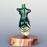 Image 4 of XXXL. Curvy Dark Teal Goddess - Flamework Glass Sculpture