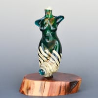 Image 5 of XXXL. Curvy Dark Teal Goddess - Flamework Glass Sculpture