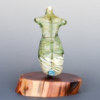 Image 4 of XXL. Pale Sea Green Seaside Goddess - Flamework Glass Sculpture