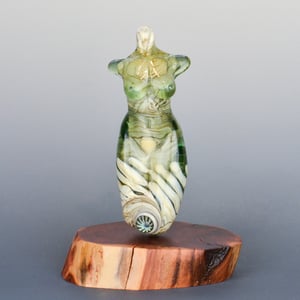 Image of XXXL. Pale Sea Green Seaside Goddess - Flamework Glass Sculpture
