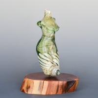 Image 2 of XXXL. Pale Sea Green Seaside Goddess - Flamework Glass Sculpture