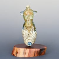 Image 1 of XXXL. Pale Aqua Seaside Goddess - Flamework Glass Sculpture