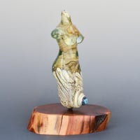 Image 3 of XXXL. Pale Aqua Seaside Goddess - Flamework Glass Sculpture