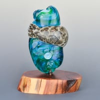 Image 3 of XXXXL. Diving Harbor Seal Glass Sculpture #1 - Flamework Glass Sculpture