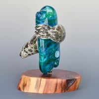 Image 4 of XXXXL. Diving Harbor Seal Glass Sculpture #1 - Flamework Glass Sculpture