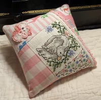 Image 1 of Swan Cross Stitched Pincushion