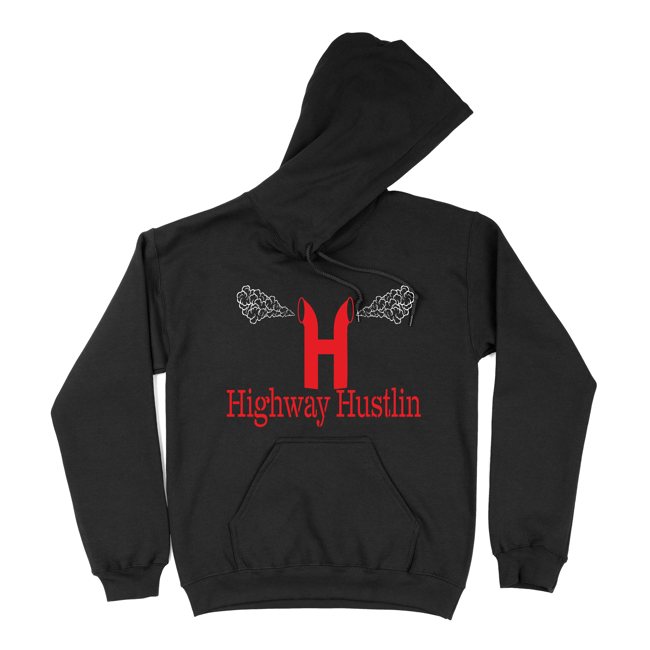 Highway Hustlin black Hoodie "Trucking"