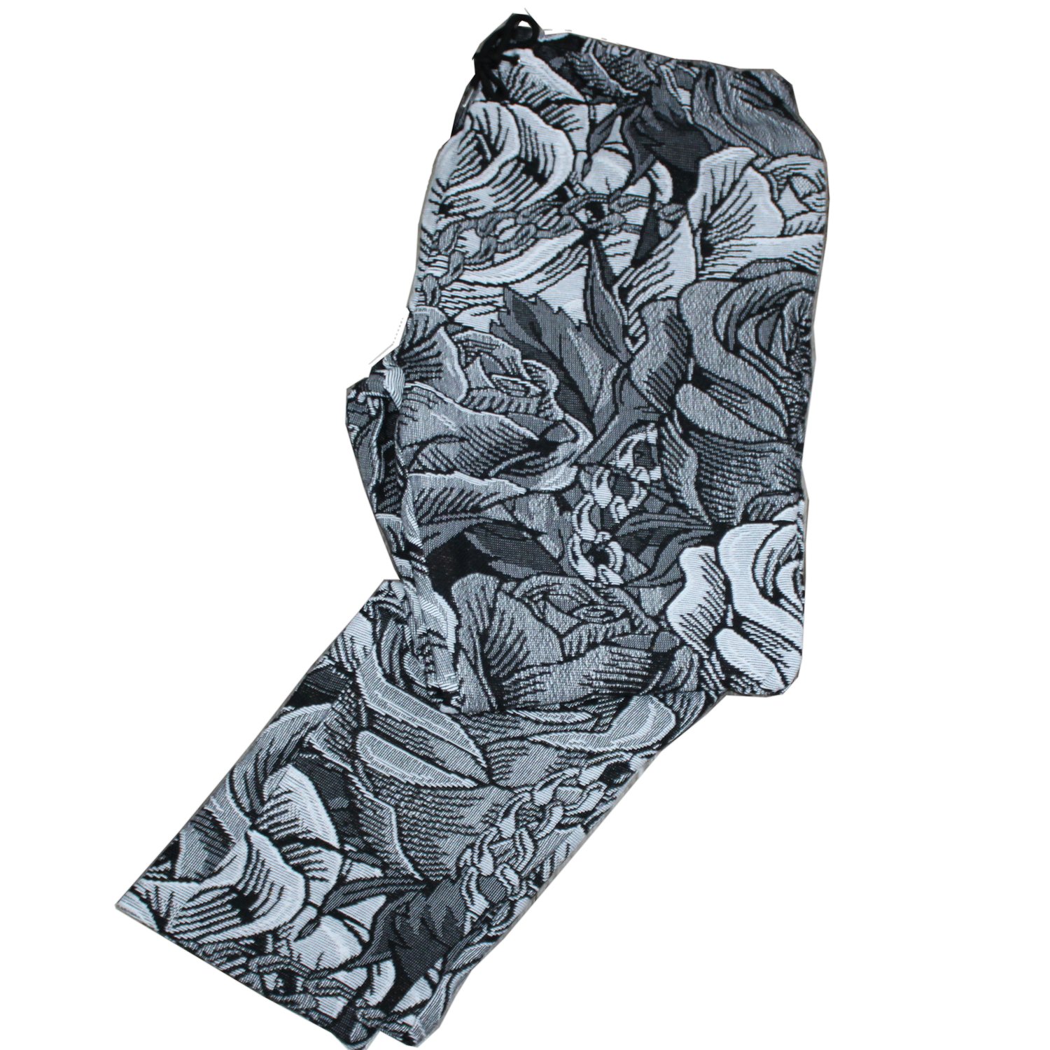 Image of Black rose tapestry pants (Pattern one) 