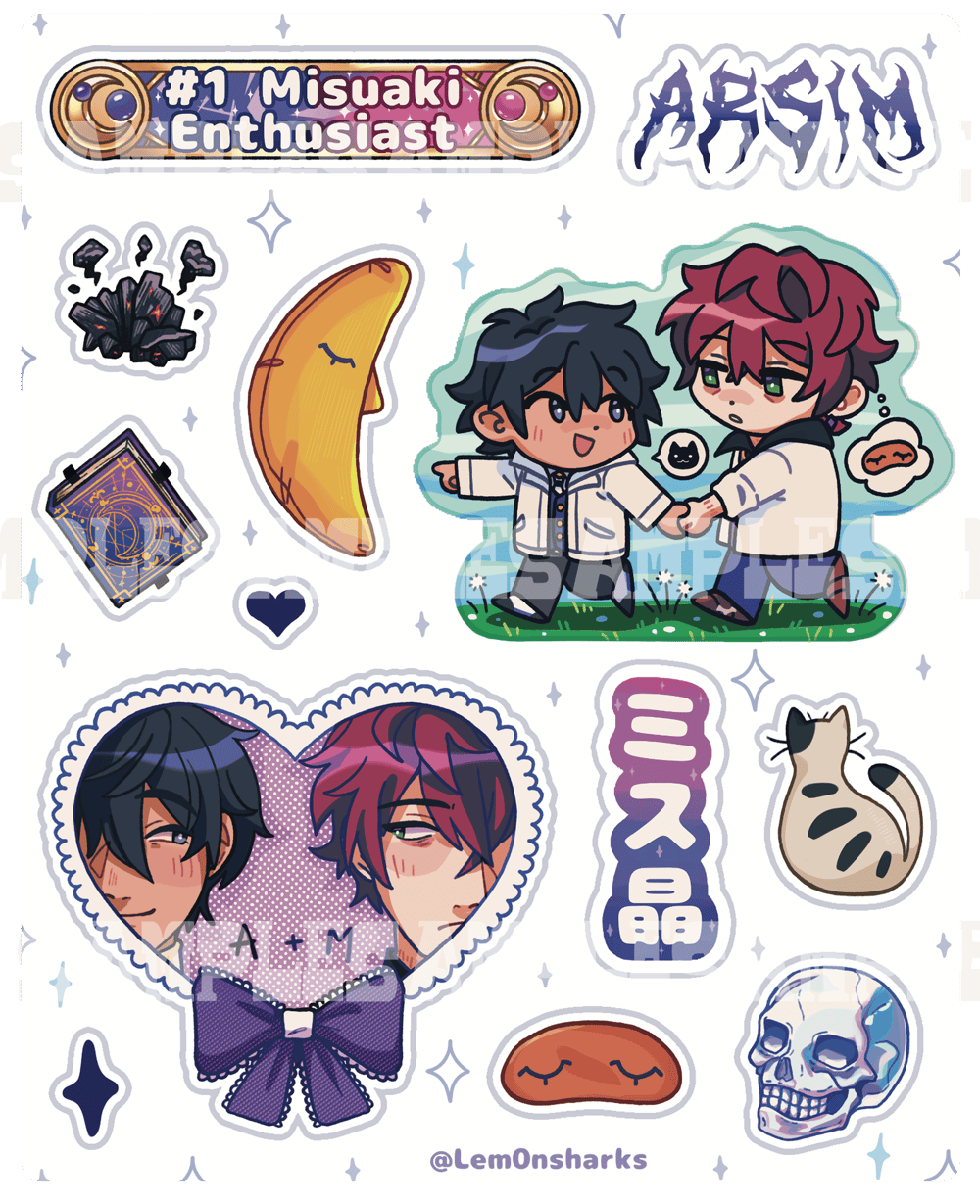4 x 5” Misuaki Sticker Sheet