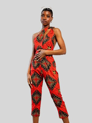 Image of African Print Jumpsuit - Alexandria