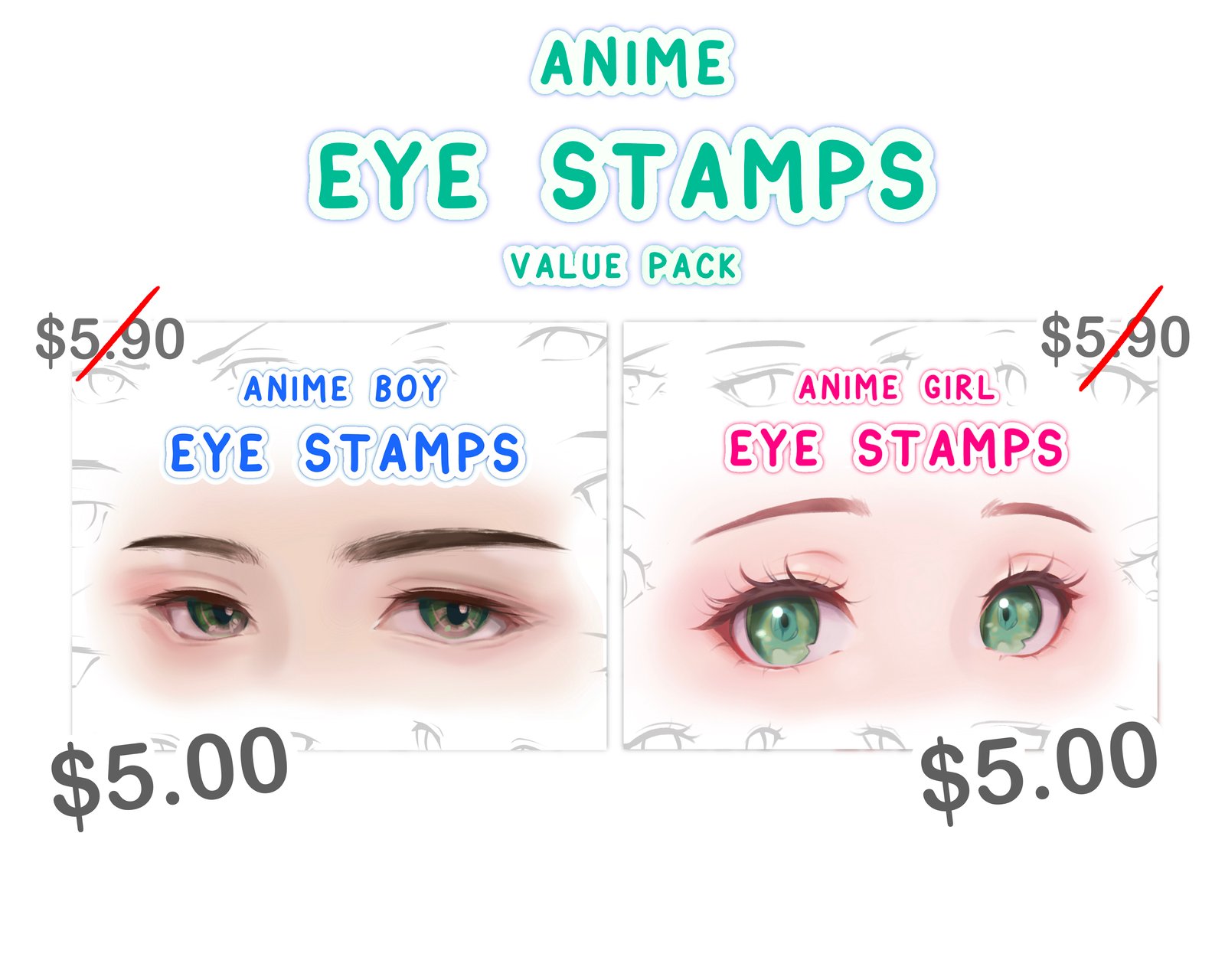 Procreate Eyes Stamp Brushes. Manga Anime Eyes Stamps Set. Cartoon Comic  Style Expressive Pair of Eyes Procreate Brushes. - Etsy | Anime eyes, Manga  eyes, Cartoon eyes
