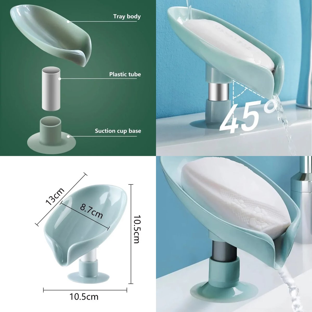 Image of Leaf Shape Soap Holder Tray