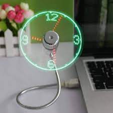 Image of Clock Fan Portable With LED time display