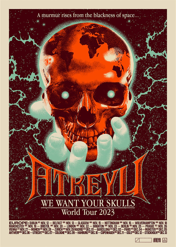 Image of 'ATREYU - We Want Your Skulls Tourposter"