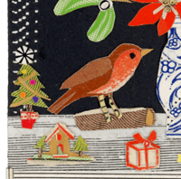 Image 2 of Two Robins And A Sleigh ....GICLEE PRINT