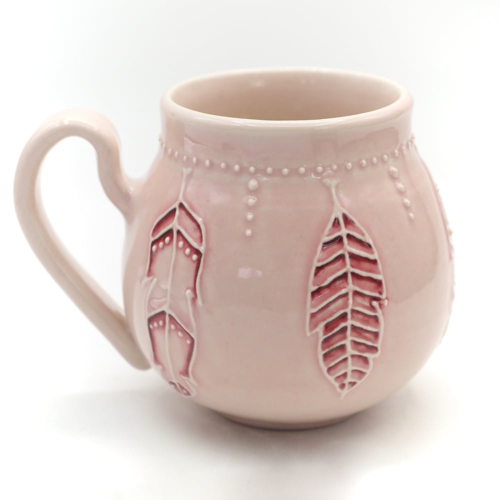 Image of Pink Feather Mug 02